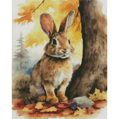 Woods Rabbit - 11CT Stamped Cross Stitch 40*50CM(Joy Sunday)