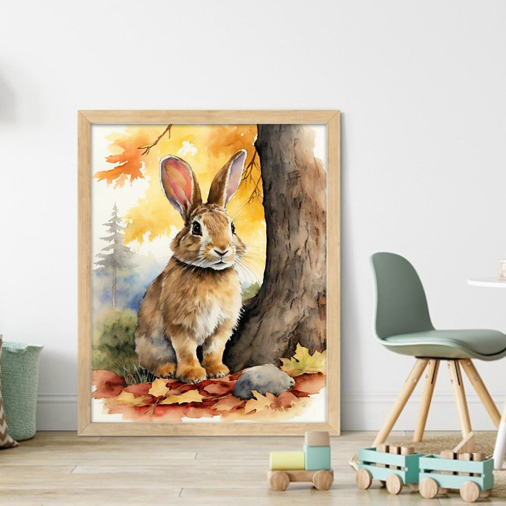 Woods Rabbit - 11CT Stamped Cross Stitch 40*50CM(Joy Sunday)