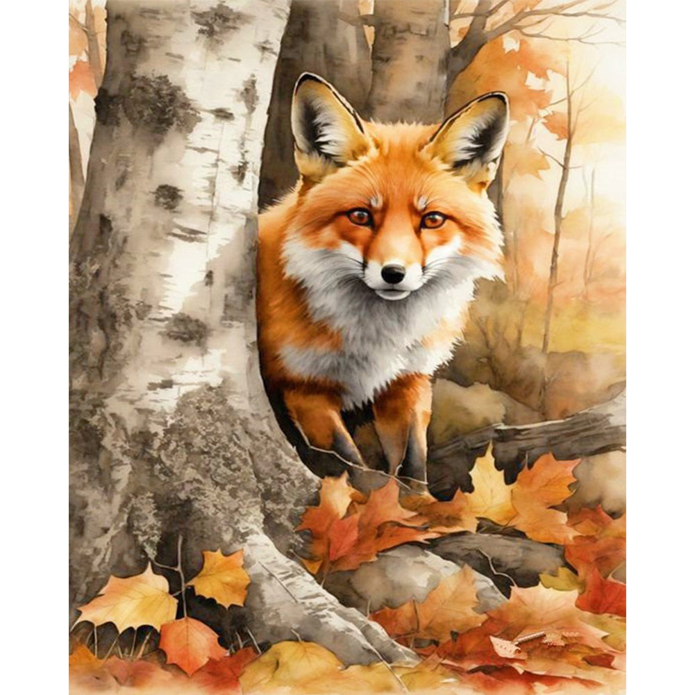 Woods Fox - 11CT Stamped Cross Stitch 40*50CM(Joy Sunday)