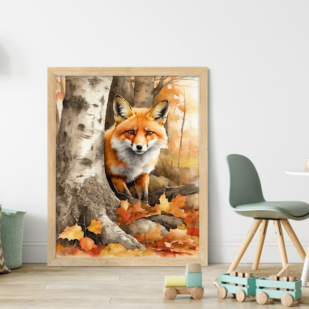 Woods Fox - 11CT Stamped Cross Stitch 40*50CM(Joy Sunday)