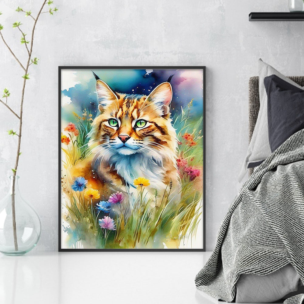 Forest Cat - 11CT Stamped Cross Stitch 40*50CM(Joy Sunday)