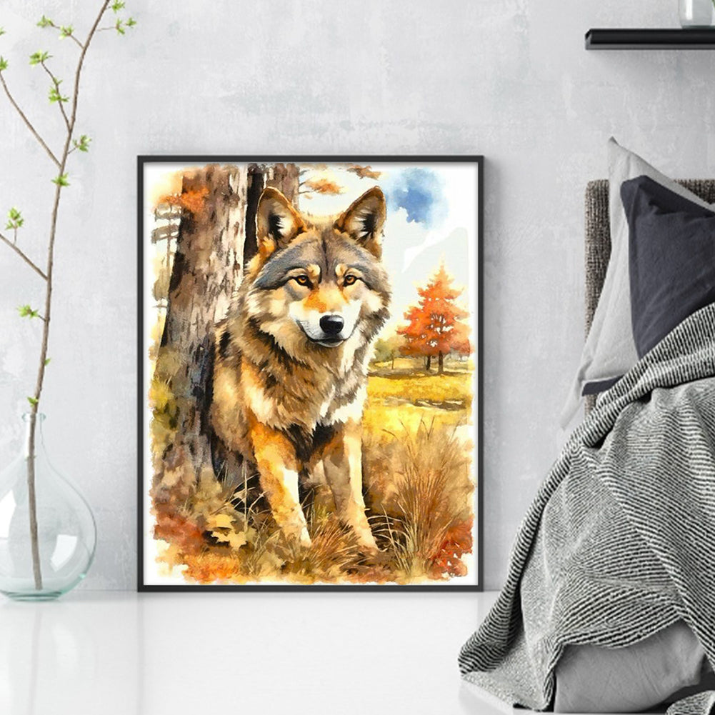 Timber Wolf - 11CT Stamped Cross Stitch 40*50CM