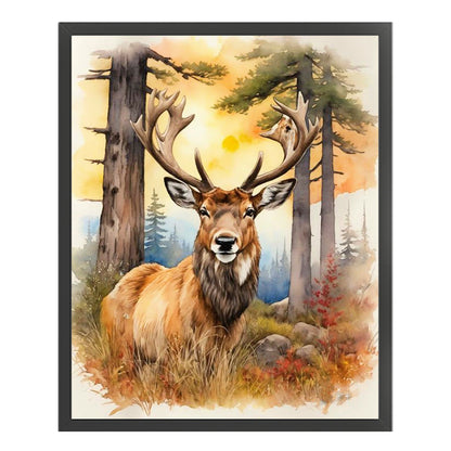 Elk In The Woods - 11CT Stamped Cross Stitch 40*50CM(Joy Sunday)