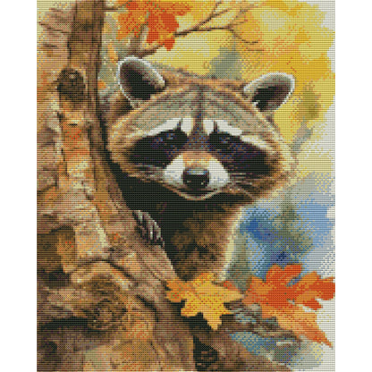 Woods Raccoon - 11CT Stamped Cross Stitch 40*50CM(Joy Sunday)