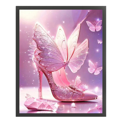 Butterfly High Heels - 11CT Stamped Cross Stitch 40*50CM(Joy Sunday)