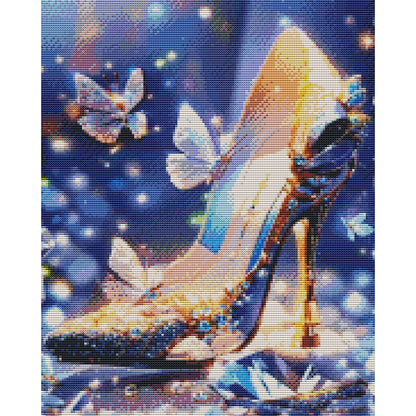 Butterfly High Heels - 11CT Stamped Cross Stitch 40*50CM(Joy Sunday)