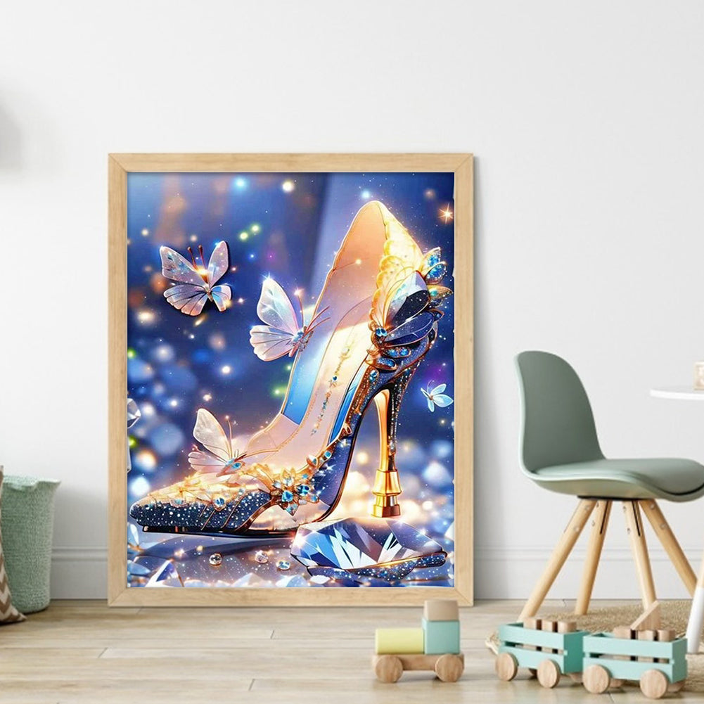 Butterfly High Heels - 11CT Stamped Cross Stitch 40*50CM(Joy Sunday)