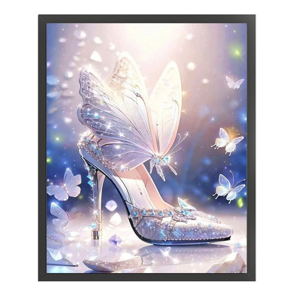 Butterfly High Heels - 11CT Stamped Cross Stitch 40*50CM(Joy Sunday)