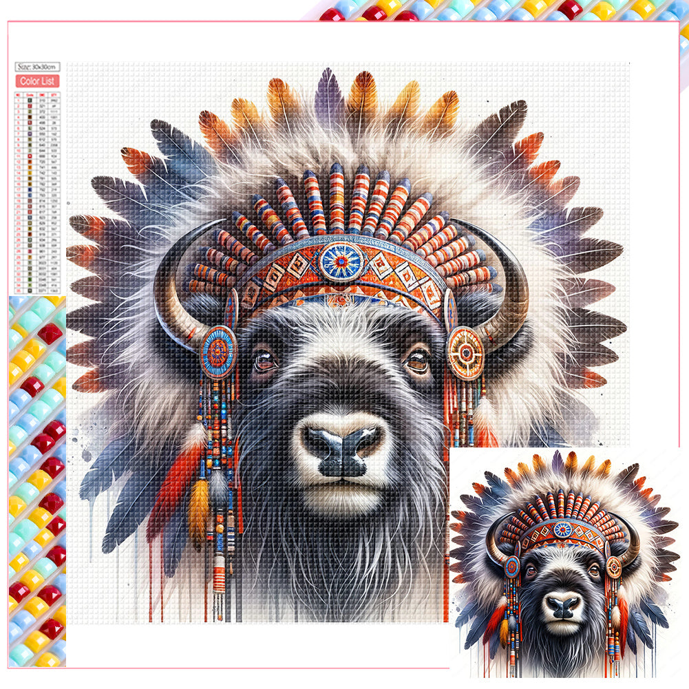 Indian Yak - Full Square Drill Diamond Painting 30*30CM