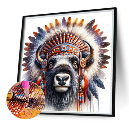 Indian Yak - Full Square Drill Diamond Painting 30*30CM