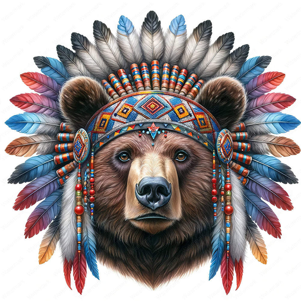 Indian Bear - Full Square Drill Diamond Painting 30*30CM