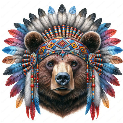 Indian Bear - Full Square Drill Diamond Painting 30*30CM