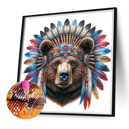 Indian Bear - Full Square Drill Diamond Painting 30*30CM