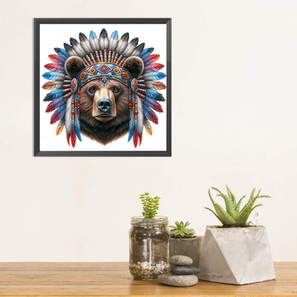 Indian Bear - Full Square Drill Diamond Painting 30*30CM