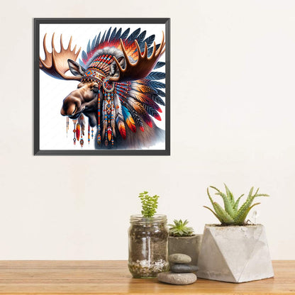 Indian Elk - Full Square Drill Diamond Painting 30*30CM