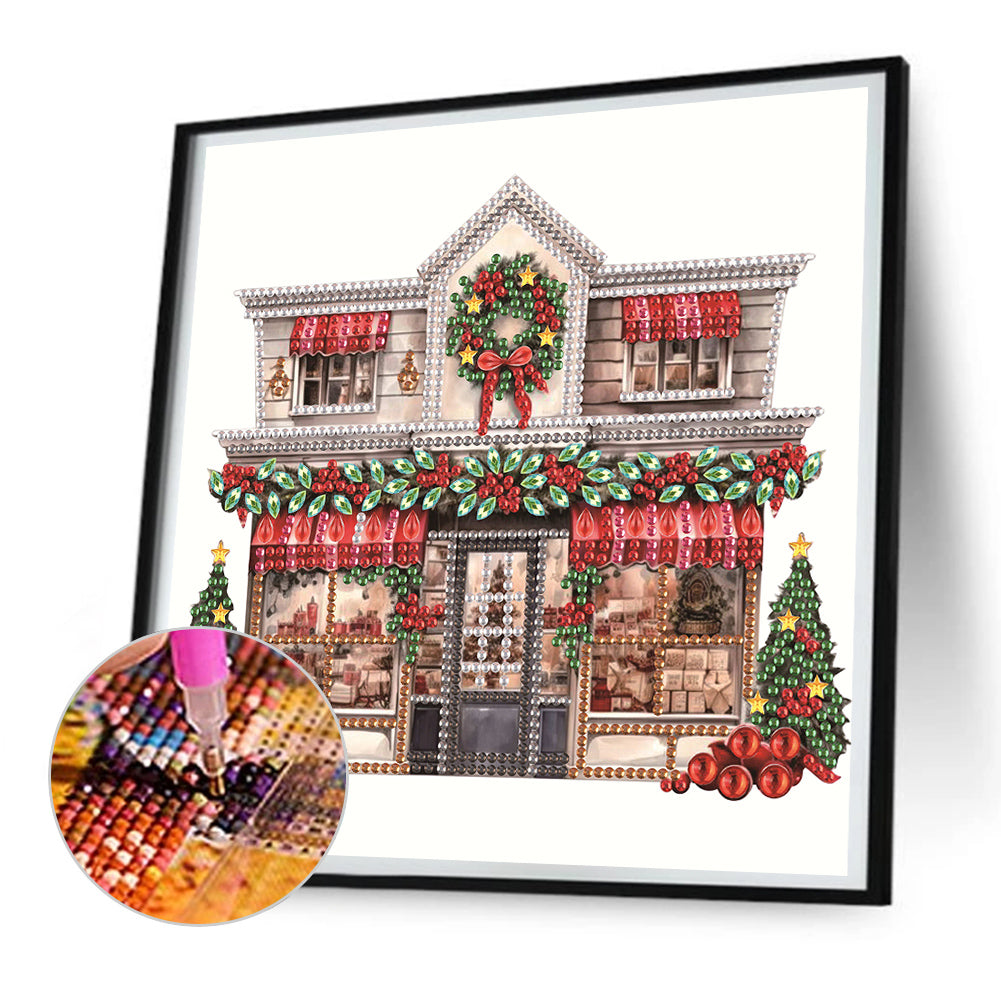 Christmas Shop - Special Shaped Drill Diamond Painting 25*25CM