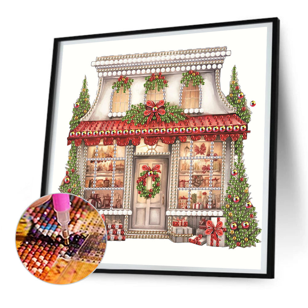 Christmas Shop - Special Shaped Drill Diamond Painting 25*25CM