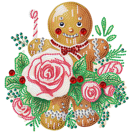 Christmas Atmosphere Cookie Man - Special Shaped Drill Diamond Painting 30*30CM