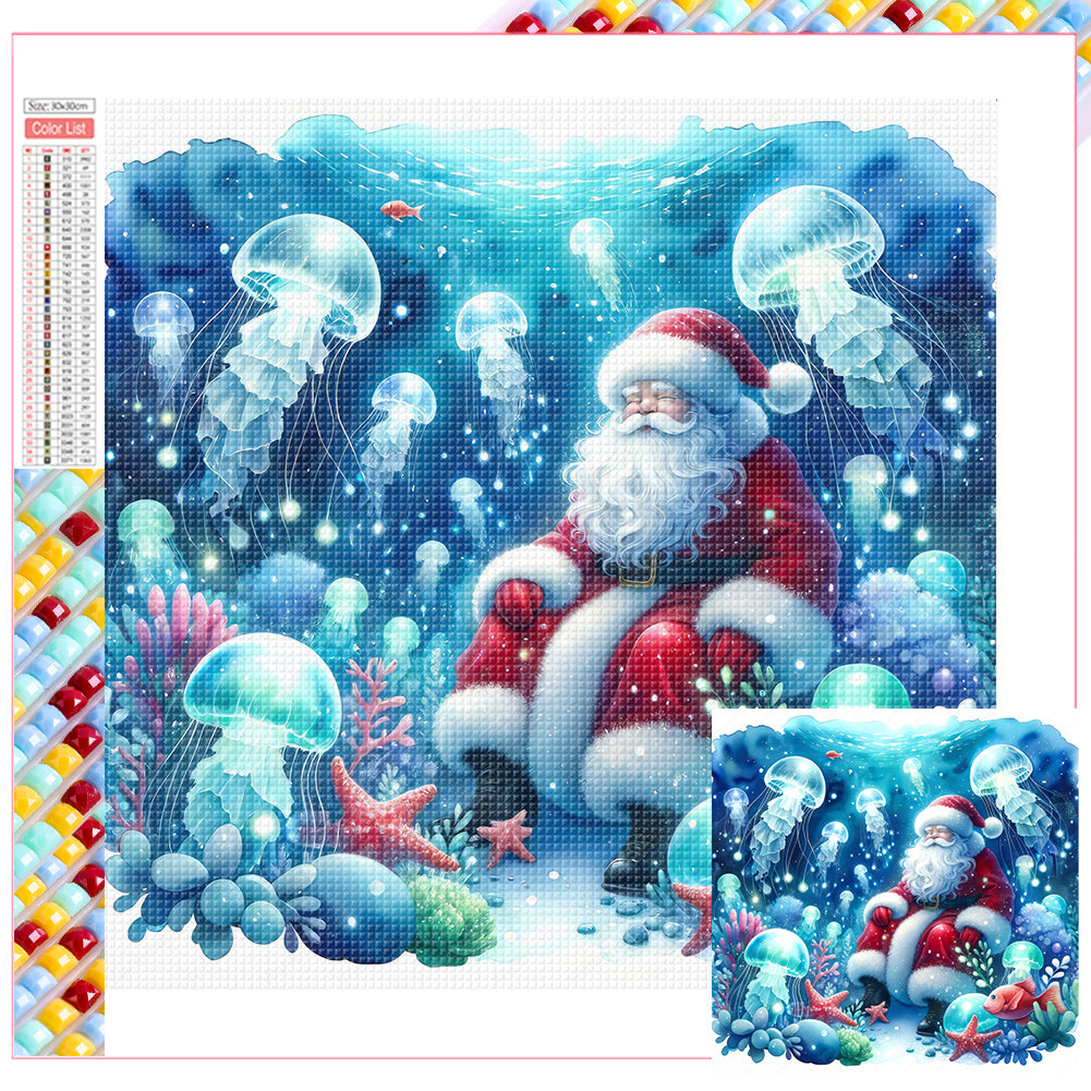 Santa Claus And Elves - Full Square Drill Diamond Painting 30*30CM