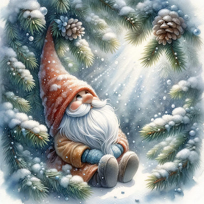 Santa Claus And Elves - Full Square Drill Diamond Painting 30*30CM