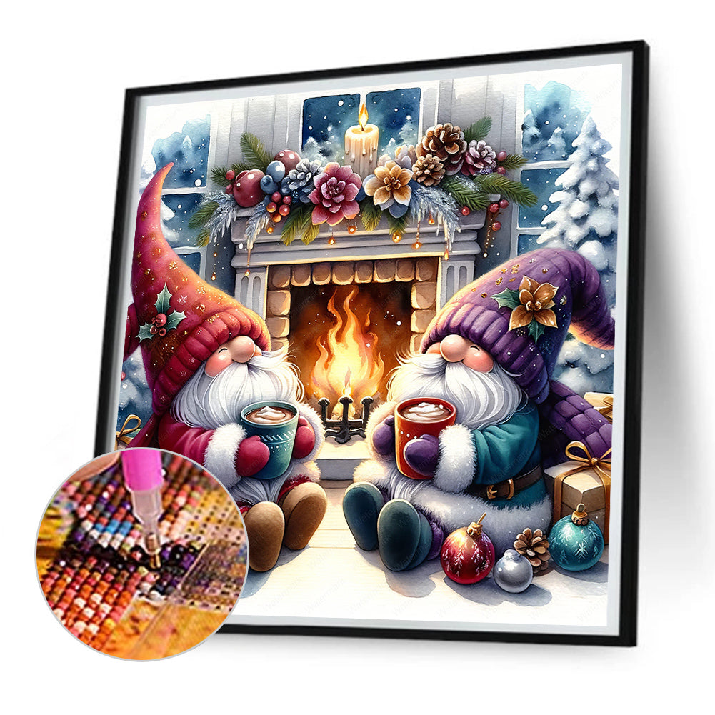 Santa Claus And Elves - Full Square Drill Diamond Painting 30*30CM