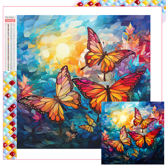 Butterfly - Full Square Drill Diamond Painting 40*40CM