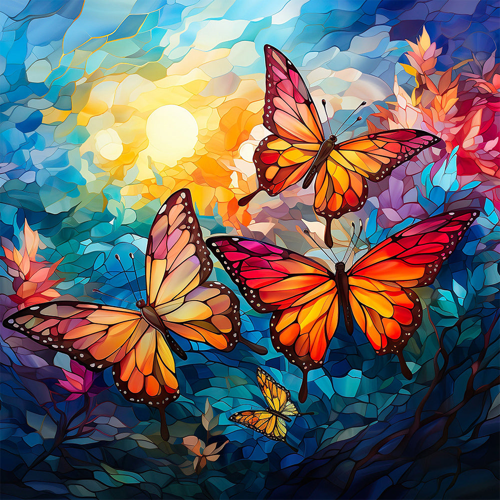 Butterfly - Full Square Drill Diamond Painting 40*40CM