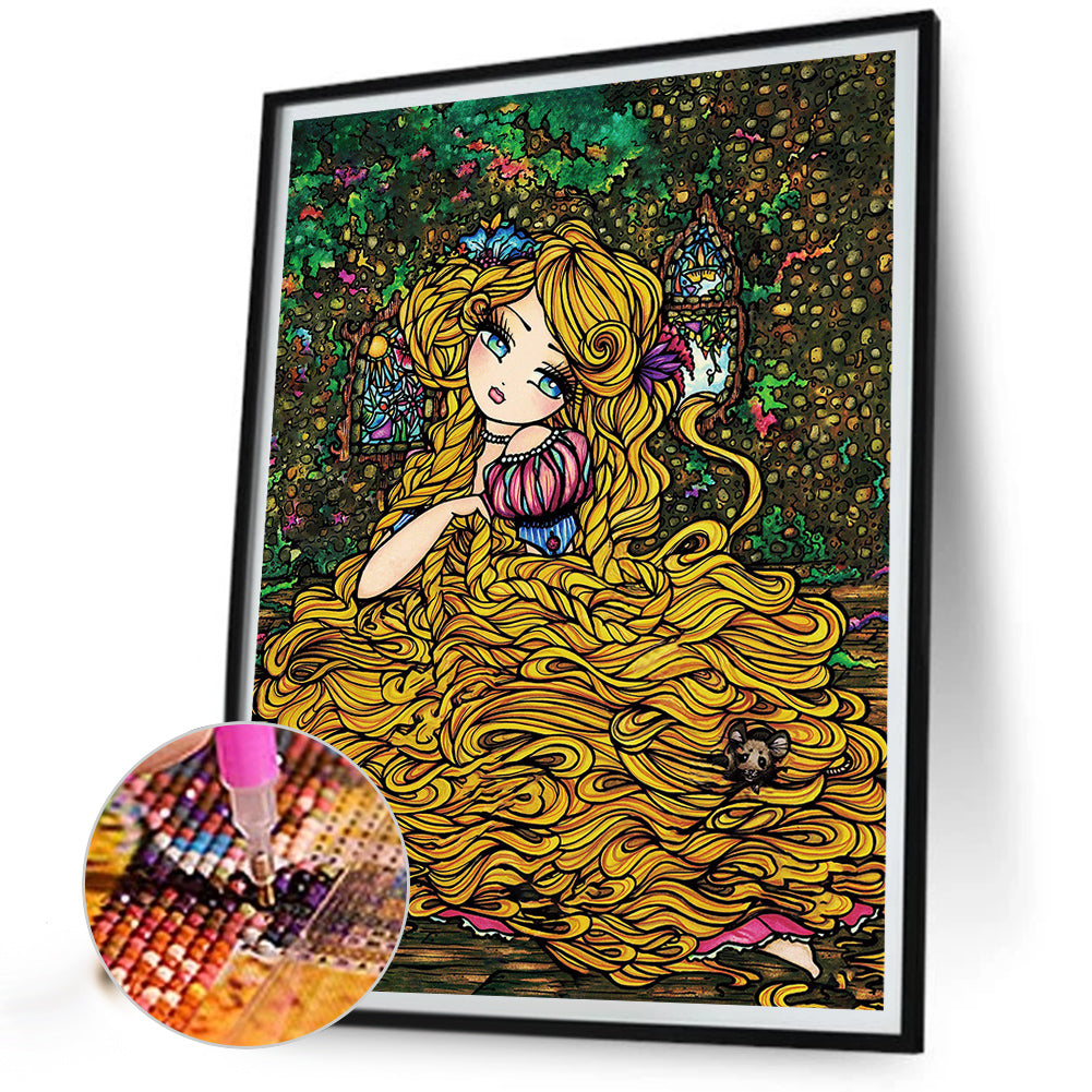 Long Hair Princess - Full Square Drill Diamond Painting 30*40CM