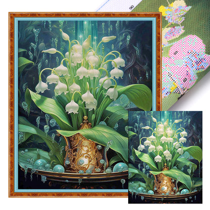 Flower - 11CT Stamped Cross Stitch 40*50CM(Joy Sunday)