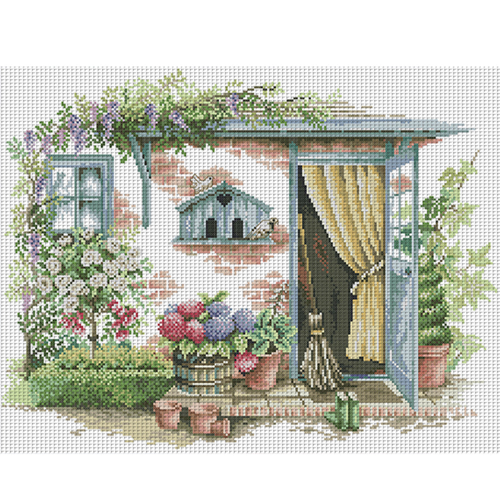 Cabin Six - 14CT Stamped Cross Stitch 49*40CM(Joy Sunday)