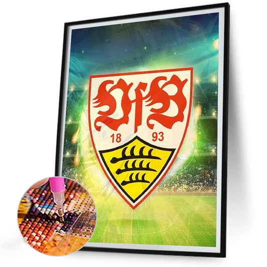 Stuttgart Flag - Full Round Drill Diamond Painting 30*40CM
