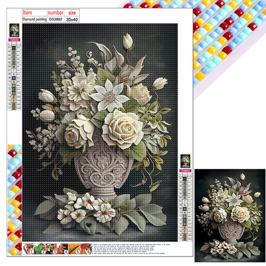 Vase Bouquet - Full Square Drill Diamond Painting 30*40CM