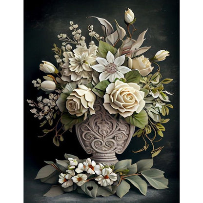 Vase Bouquet - Full Square Drill Diamond Painting 30*40CM