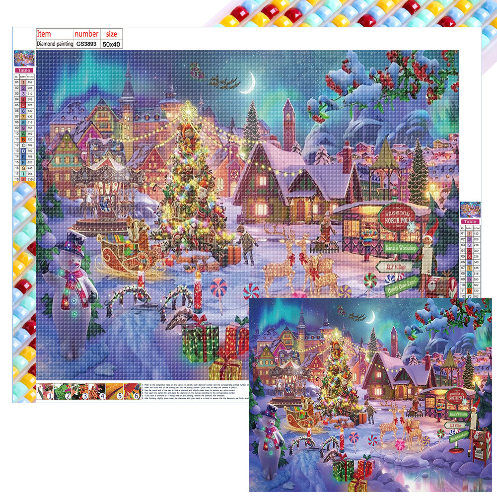 Christmas Atmosphere - Full Square Drill Diamond Painting 50*40CM