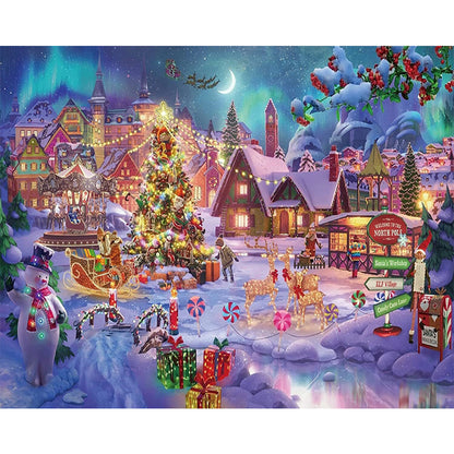 Christmas Atmosphere - Full Square Drill Diamond Painting 50*40CM