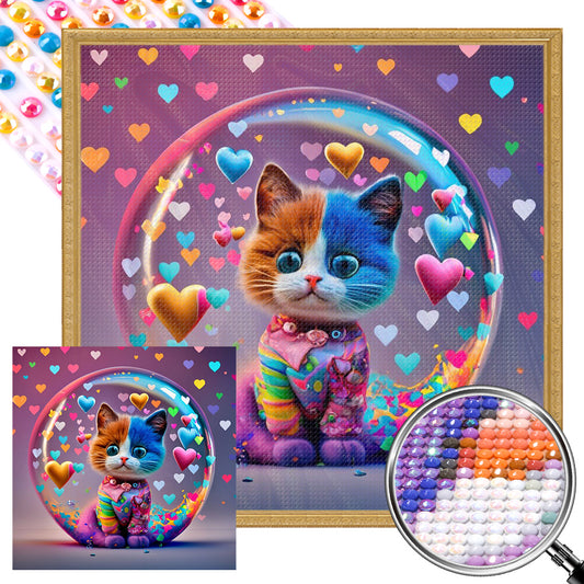 Loving Colorful Cats - Full AB Round Drill Diamond Painting 30*30CM