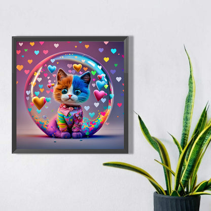 Loving Colorful Cats - Full AB Round Drill Diamond Painting 30*30CM