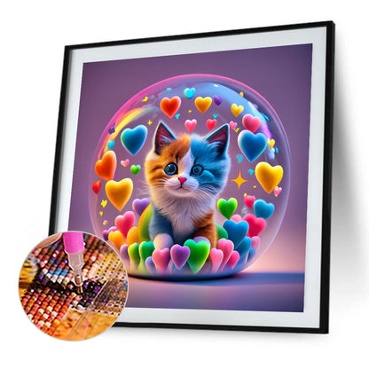 Loving Colorful Cats - Full AB Round Drill Diamond Painting 30*30CM