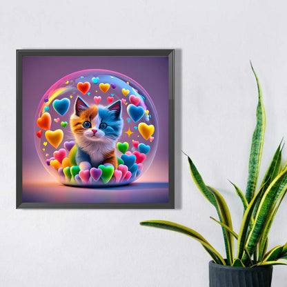 Loving Colorful Cats - Full AB Round Drill Diamond Painting 30*30CM