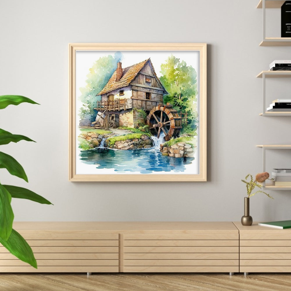 Cabin - 11CT Stamped Cross Stitch 60*60CM(Joy Sunday)