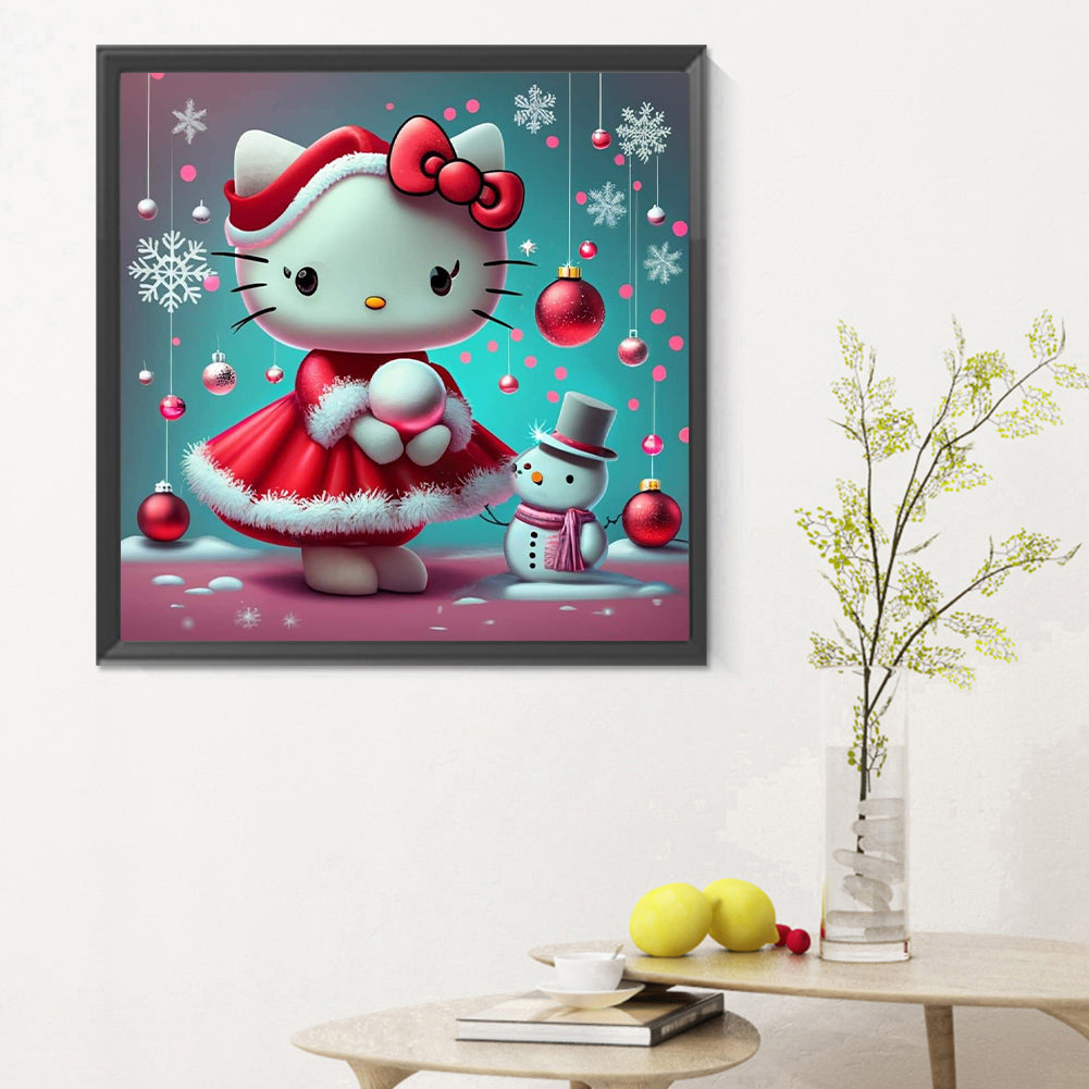 Hello Kitty - Full Round Drill Diamond Painting 30*30CM
