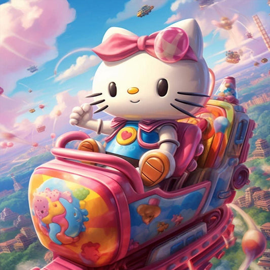 Hello Kitty - Full Round Drill Diamond Painting 30*30CM