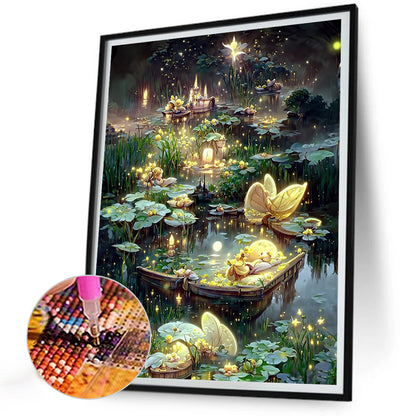 Dreamy Scenery On The Lake - Full Round Drill Diamond Painting 30*40CM