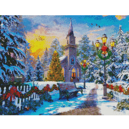 Winter Christmas Igloo - 11CT Stamped Cross Stitch 60*50CM(Joy Sunday)