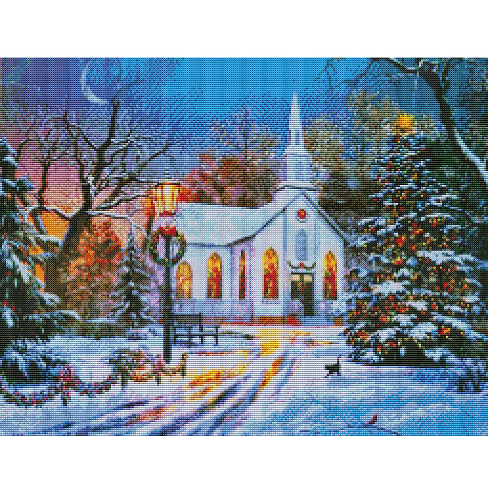 Winter Christmas Igloo - 11CT Stamped Cross Stitch 60*50CM(Joy Sunday)