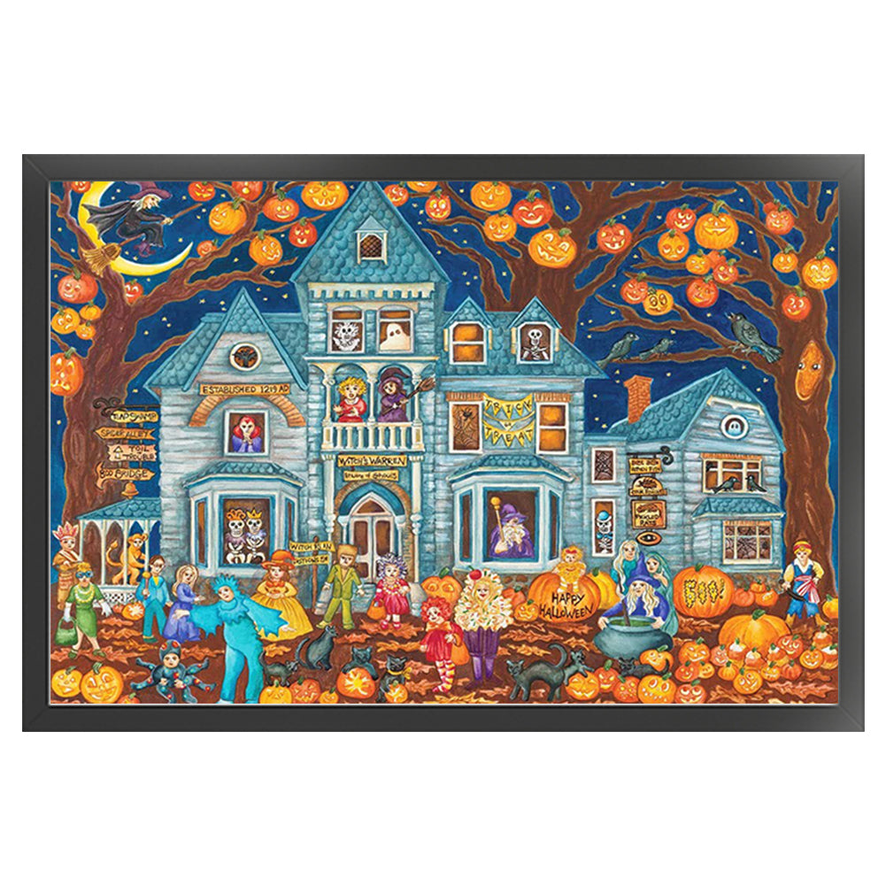 Halloween Cabin - 11CT Stamped Cross Stitch 60*50CM(Joy Sunday)