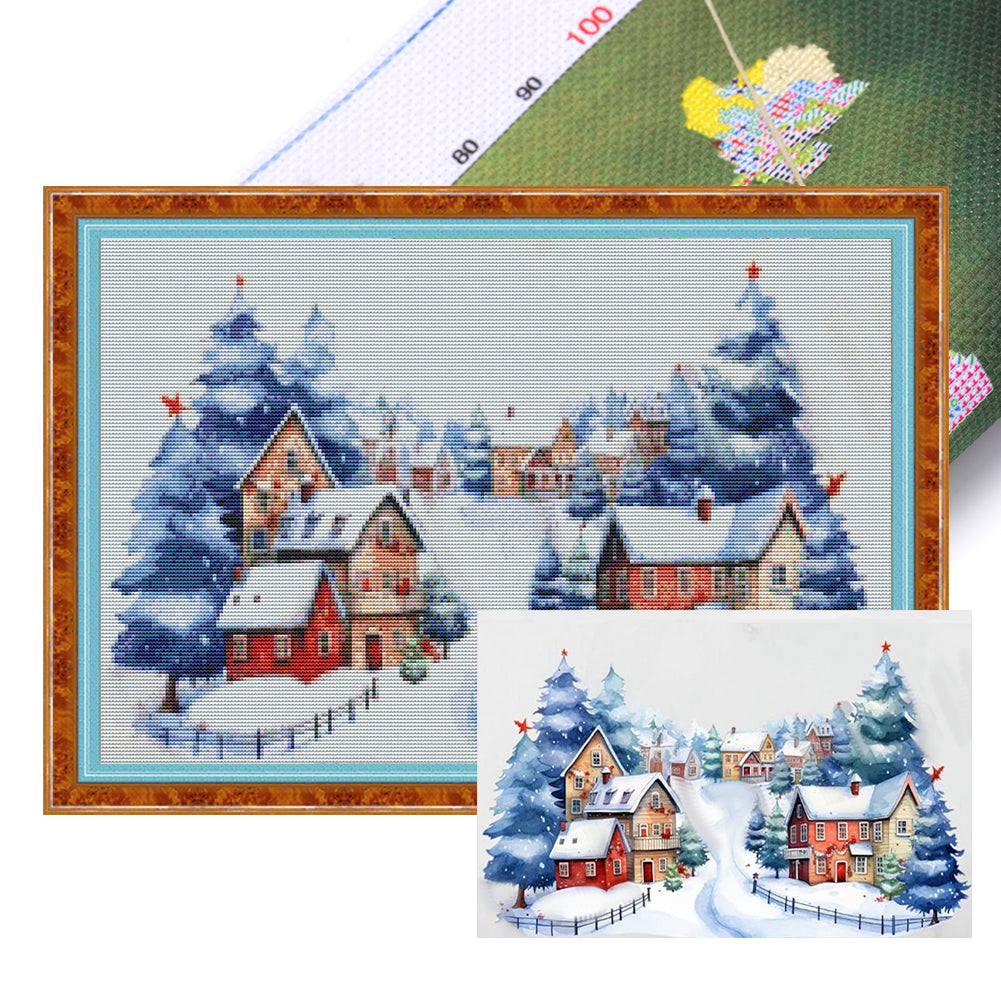 Winter Igloo - 11CT Stamped Cross Stitch 60*40CM(Joy Sunday)