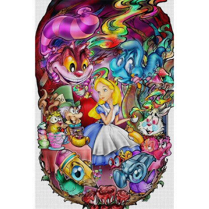 Alice In Wonderland - 11CT Stamped Cross Stitch 50*75CM(Joy Sunday)