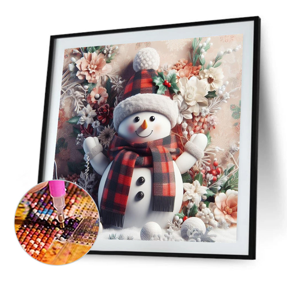 Christmas Snowman - Full AB Square Drill Diamond Painting 40*40CM