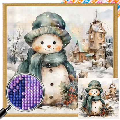 Christmas Snowman - Full AB Square Drill Diamond Painting 40*40CM